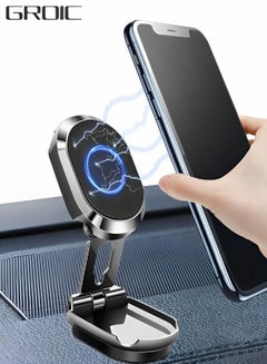 Buy Magnetic Phone Holder for Car, Foldable Magnetic Phone Mount Multi-Functional Collapsible Desk Phone Holder, Car Dashboard Mount Suitable for All Cell Phone in Saudi Arabia
