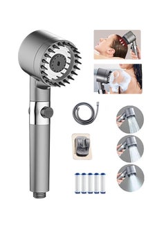 Buy Shower Filter Shower Head Handheld High Pressure Hard Water Softener Filtered Hand Held Showerhead Set to Remove Chlorine and Impurities Massages Scalp Anti Hairfall with Shower Hose and Holde 3 Modes in UAE