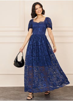 Buy All Over Lace A-Line Maxi Dress in Saudi Arabia