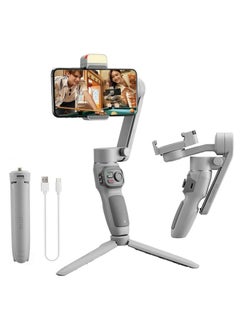 Buy Smooth-Q3 Gimbal Stabilizer for Smartphone Android Cell Phone iPhone Zhi yun q 3-Axis Handheld Gimble Stick w/Tripod Stand LED Fill Light for Tiktok YouTube Vlog Video Kit Face/Object Tracking in UAE