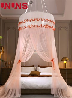 Buy Bed Canopy,Elegant  Lace Round Sheer Mesh Bed Bedspread,Round Hoop Bed Canopy Mosquito Net For Single To King Size Bed Curtain,120centimeter in Saudi Arabia