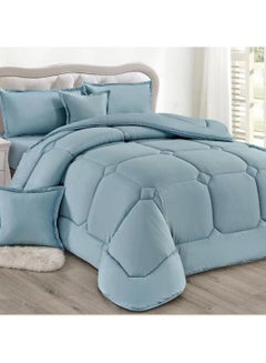 Buy Comforter set by Hours 6 plain pieces king size in Saudi Arabia