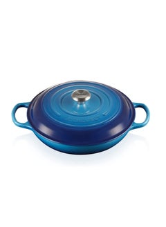 Buy Le Creuset Signature Marseille Cast Iron 30cm Casserole (Black Interior) in UAE