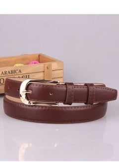 Buy All Kinds Of Women's Pu Leather Pin Buckle Decorative Leisure Belt 105cm Brown in UAE