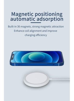 Buy Magnetic Wireless Charger for Apple iPhone 12 Pro Max/12 Pro/12/12 Mini and Airpods in UAE