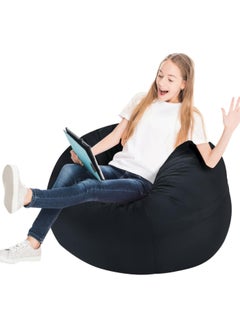 اشتري Comfy Classic Plush Velvet Black Bean Bag في الامارات