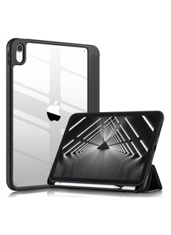 Buy Case for iPad 10th Generation 2022 10.9 Inch with Pen Holder, Shockproof Smart Case Cover with Transparent Back Shell Protective Case Compatible with iPad 10th Gen(Black) in Egypt