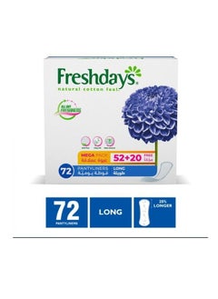 Buy Feminine Pads Pantyliners Long Mega Pack 72 Pcs in Saudi Arabia