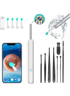 اشتري Ear Wax Removal with Light, Wax Earwax Remover Tool with 8 Pcs Ear Pick Set, Soft Silicone Ear Scoop for Ear Cleaning, Ear Cleaner Tool for iOS, Android Smartphones (White) في الامارات