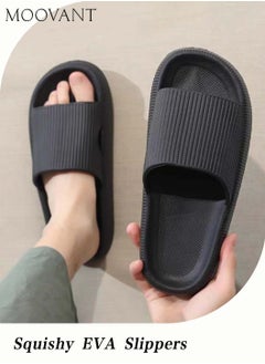 اشتري Durable Slides Slippers for Men Women Cloud-like Slippers Soft Massage House Bath Slippers Quick Drying Non-Slip Soft Lightweight Open Toe Sandals Slippers في السعودية