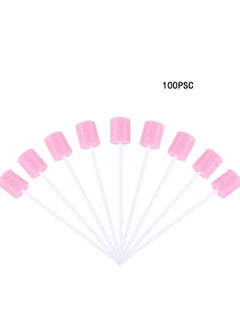 Buy 100PCS Disposable Mouth Swabs Sponge Unflavored Sterile Oral Dental Swabsticks for Cleaning in Saudi Arabia