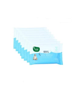 اشتري Thick Fabric Baby 99% Water Based (Unscented) Wipe (Blue 10 Wipes) Pack Of 8 في الامارات