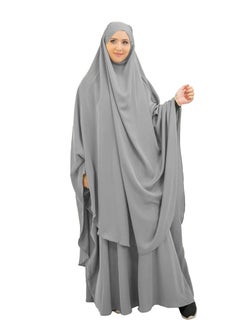 اشتري Long Sleeves Abaya With Hijab Grey في السعودية