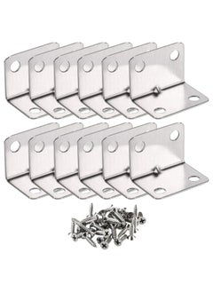 Buy 12pcs Corner Angle Connecting Bracket Brace Plates with Screws, Timber Joining Fixing Repair L Connector for Shelf Furniture Chair Table Cabinet Bed (31x31x38mm) in UAE