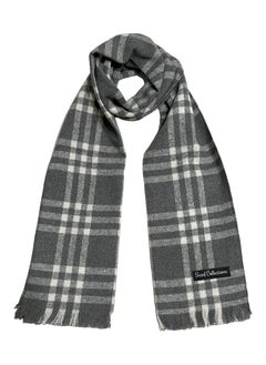 Buy Plaid Check/Carreau/Stripe Pattern Winter Scarf/Shawl/Wrap/Keffiyeh/Headscarf/Blanket For Men & Women - Small Size 30x150cm - P01 Grey in Egypt