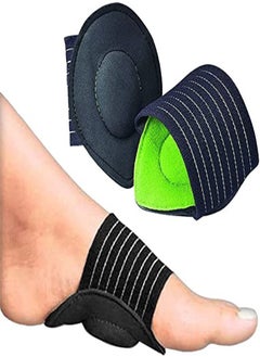 Buy Foot Arch Support,  2 Pairs Cushioned Compression Foot Supporter Elastic Padded Fasciitis Arch Support Sleeves for Fallen Arches, Heel Spurs, Flat and Achy Feet Problems for Foot Care in Saudi Arabia