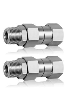 اشتري 3/8 NPT Pressure Washer Swivel Fittings Kit, 2pcs Pressure Washer Swivel Joints,  360 Degree Kink Free Swivel Fitting For Pressure Washer Gun, Hose في الامارات