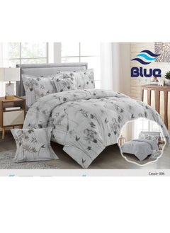 Buy Double quilt set, two-sided mattress, consisting of 6 pieces,  comforter 6 pcs , microfiber, comforter size 230 by 250 cm in Saudi Arabia