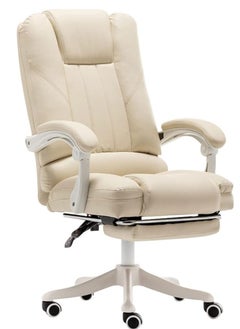 Buy Office Chair, Adjustable High Back Recliner Chair with Padded Armrests and Retractable Footrest Computer High Back Adjustable Ergonomic Desk Chair Executive PU Leather Swivel Task Chair in UAE