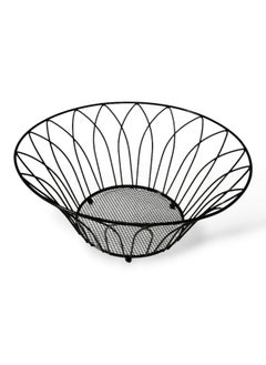 Buy Modern Modern Round Metal Fruit Plate, Wrought Iron Fruit Bowl, Fruit and Vegetable Storage Basket, Fruit Plate for Living Room Home Kitchen Decoration (Black) in Egypt