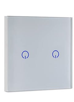 Buy 2-Gang WiFi Touch Wall Smart Light Switch No Neutral Wire Needed Works with Alexa, Google Home Assistant and Siri in UAE