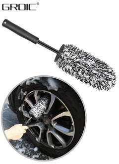 Buy Car Wheel Brush No Metal Wheel and Rim Detailing Brush Large Wheel Cleaning Brush Premium Cleaner Brush,Portable Automotive Brushes Dust Cleaning Microfiber Soft Car Duster Automobile cleaning tool in UAE