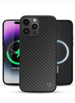 Buy RAEGR iPhone 15 Pro Max Case | Magnetic Case | Supports Mag-Safe Wireless Charging | Elements Armor MagFix Case/Cover Designed for iPhone 15 Pro Max (6.7-Inch) 2023 - Carbon Fiber RG10556 in UAE