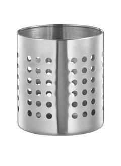 Buy iNext Kitchen Utensil Holder Stainless Steel Round Cutlery Organizer Cooking Silverware Caddy Countertop Utensil Drying Cylinder for Spoons Spatulas in UAE