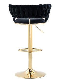 اشتري Luxury bar Stool,Modern Round Adjustable Reception Chair, Gold Velvet Bar Chair, Kitchen high Dining Chair , Height Adjustable and 360° Swivel. Suitable for bar, Home, offce, Cafe في الامارات