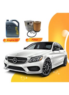 اشتري C43 8 Liters 5W40 Mercedes Oil And Original Filter في الامارات