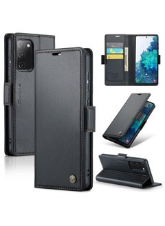 Buy CaseMe Flip Wallet Case For Samsung Galaxy S20 FE RFID Blocking PU Leather Wallet Flip Folio Case with Card Holder Kickstand Shockproof Phone Cover - Black in Egypt