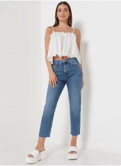 Buy High Waist Straight Jeans in UAE