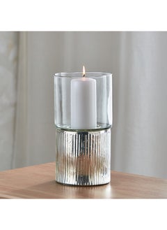 اشتري Grace Ribbed Metallic Candleholder 13 x 25 x 13 cm في السعودية