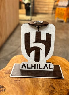 Buy A Wooden Incense Burner with an Elegant and Beautiful Design, with the Logo of Al Hilal Saudi Club , in an Elegant and Attractive Design in Saudi Arabia