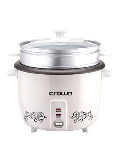 Buy Crownline Rc-169 1 Liters Rice Cooker With Steamer White in UAE