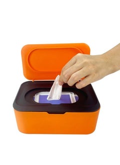 Buy Wipes Dispenser With Silicone Non Slip Pad Large Capacity Baby Wipes Holders Case Keeps Wipes Fresh Wipes Container Dustproof Tissues Wipes Case With Lid in UAE