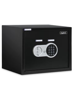 Buy Safe Box Large A4 Documents Size Security Locker with Digital Keypad and Key Lock for Cash Jewelry Passports Home Office (Size 30x38x30cm) Black in UAE