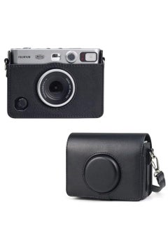 اشتري Mini Evo Case for Fujifilm Instax Mini Evo Instant Camera Retro Vintage Pu Leather with Adjustable shoulder Strap Carrying Bag Accessories,Retro Vintage(Black) في السعودية