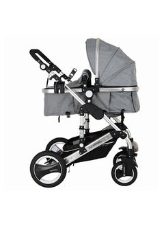 اشتري Cynebaby 7 Gray - 3 In 1 Luxury Pram في الامارات