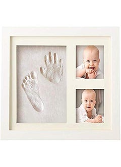 Buy Handprint Footprint Kit Baby Picture Frame - White in Saudi Arabia