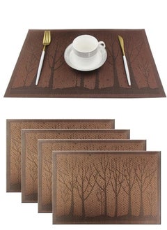 Buy 6PCS PlaceMats  for Kitchen Dining Table30*45CM - Brown in Egypt