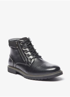 اشتري Men's Solid Chukka Boots with Zip Closure في الامارات