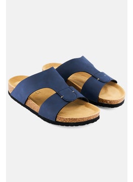 Buy Men Solid Slip On Cork Sandals, Navy in Saudi Arabia