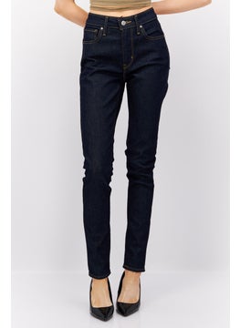 اشتري Women Skinny Fit High Rise Straight Leg Stretchable  Jeans, Navy في الامارات