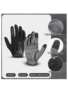 Buy Motorcycle Gloves Outdoor Long finger breathable anti-skid sports men's and women's wear-resistant shock absorption bicycle touch screen riding gloves in Saudi Arabia