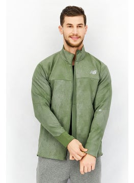 اشتري Men Athletic Fit Reflective Impact Winter Running Jacket, Green في الامارات