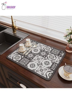 Buy Coffee Machine Absorbent Mat, Kitchen Bowl Bar Drain Mat, Cup Drying Mat, Table Top Leave-In Insulation Mat in Saudi Arabia