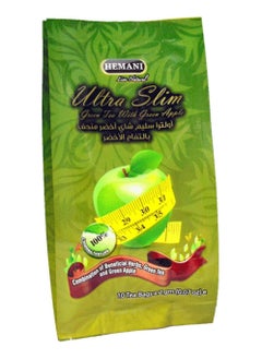 Buy Hemani Ultra Slim Green Tea Green Apple 10 Bags in Saudi Arabia