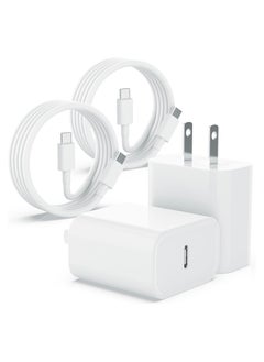 Buy iPhone 15 Charger Fast Charging, iPad Charger 2Pack 20W USB C Fast Wall Charger with 6ft Type C to C Cable for iPhone 15/15 Plus/15 Pro/15 Pro Max/iPad 10/iPad Mini 6/iPad Air5/iPad Pro/AirPods Pro in Saudi Arabia