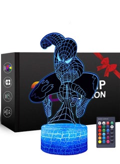 اشتري Spiderman 3D Night Light Birthday Gift Lamp, Light Up Basketball Gifts 3D Illusion Lamp with Remote Control 16 Colors Changing Sport Fan Room Decoration Boy Kids Room Idea في الامارات